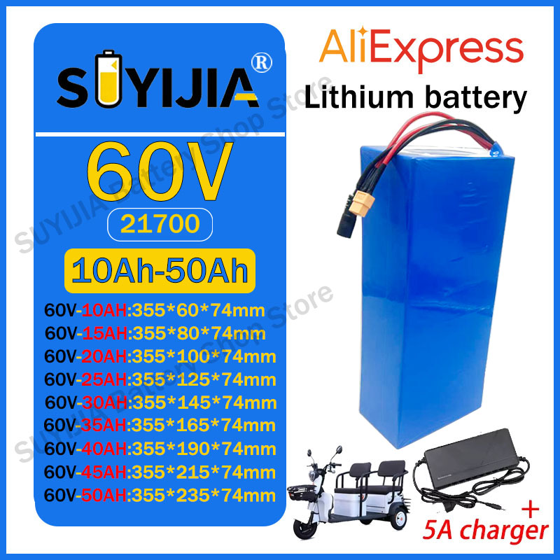 60V 30Ah Electric Scooter Battery - Batterie au lithium 21700 60V 50Ah