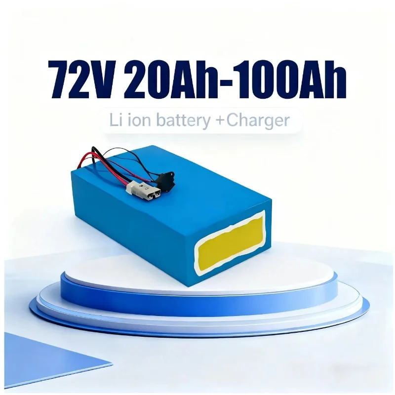 72V 60Ah Lifepo4 Battery Pack - Batterie Lithium-Ion BMS 72V 20Ah/30Ah/50Ah/80Ah/100Ah LiPo